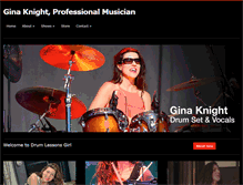 Tablet Screenshot of drumlessonsgirl.com